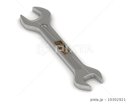 Idea - 3d inscription on metallic spanner Idea - 3d inscription on metallic spanner 10302921