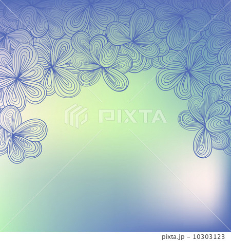 border with abstract hand-drawn floral pattern 10303123