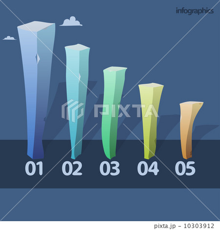 painted pillars, infographics design 10303912