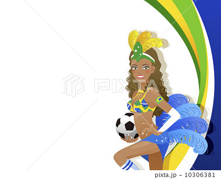ブラジル サッカー カーニバルのイラスト素材 10306381 Pixta