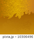 Vintage invitation card on gold background with leaves ornament. 10306496