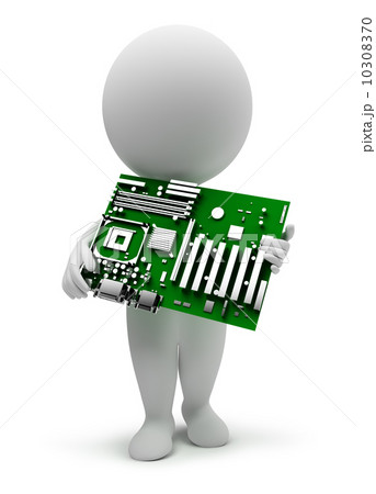 3d small people - motherboard 3d small people - motherboard 10308370