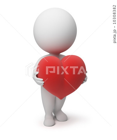 3d small people - heart 10308382