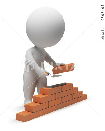 3d small people - builder 10308405