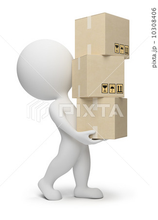 3d small people - boxes 10308406