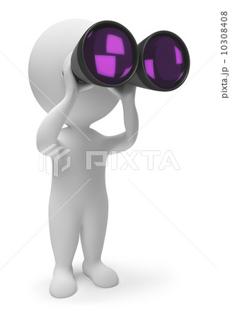 3d small people - binoculars 3d small people - binoculars 10308408