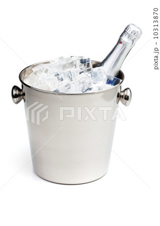 Champagne bottle in ice bucket Champagne bottle in ice bucket 10313870