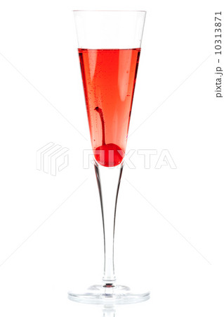 Red Champagne alcohol cocktail with maraschino 10313871
