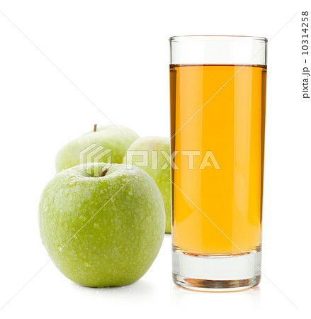 Apple juice in glass and green apples Apple juice in glass and green apples 10314258