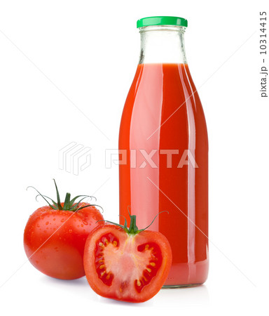 Bottle of tomato juice and ripe tomatoes 10314415