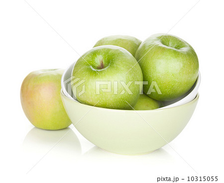 Green apples in fruit bowl 10315055