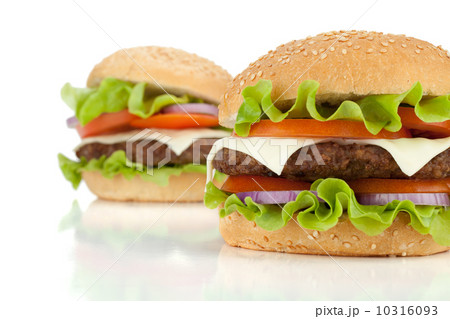 Two fresh burgers Two fresh burgers 10316093