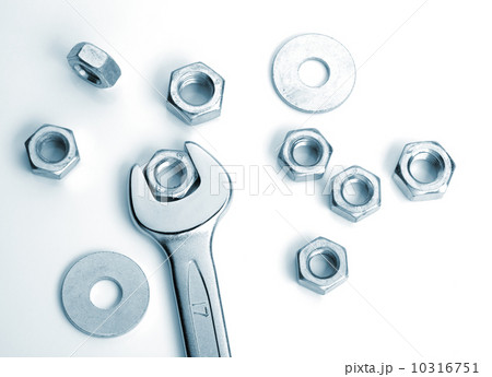 Metal nuts and spanner 10316751