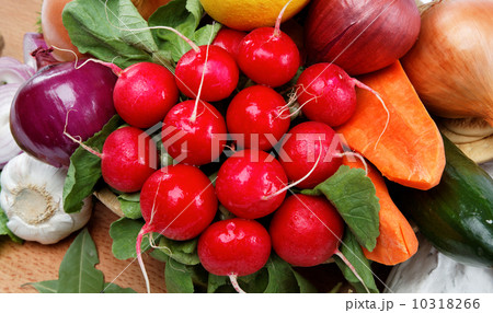 Healthy food. Fresh vegetables and fruits on a wooden board. Healthy food. Fresh vegetables and fruits on a wooden board. 10318266