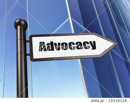 Law concept: sign Advocacy on Building background 10319128
