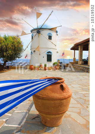 Traditional Wind Mill in Greece, Zakynthos Island 10319502