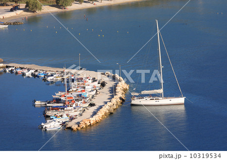 Luxury Summer Yacht against azure sea 10319534
