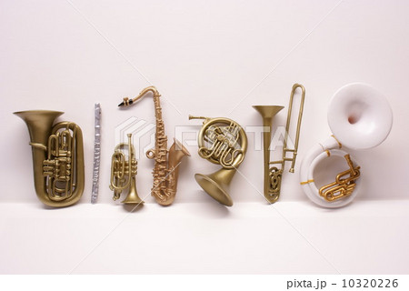 楽器のおもちゃ 管楽器part１の写真素材