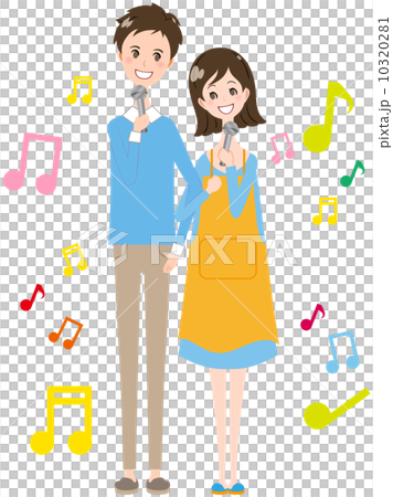 夫婦　デュエット　見つめ合う 10320281