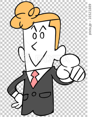 Pointing businessman (upper body) Pointing businessman (upper body) 10321889
