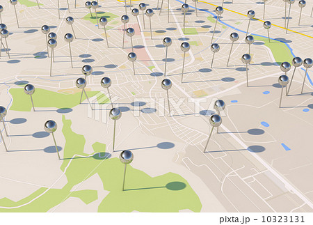 地図 マップ 道路 ロードマップ ピンのイラスト素材