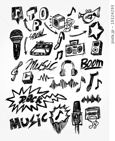 hand draw music element 10324293