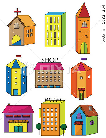 cartoon house icon cartoon house icon 10324294