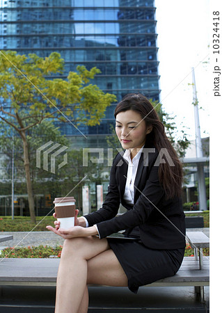 Asian business woman taking a break 10324418