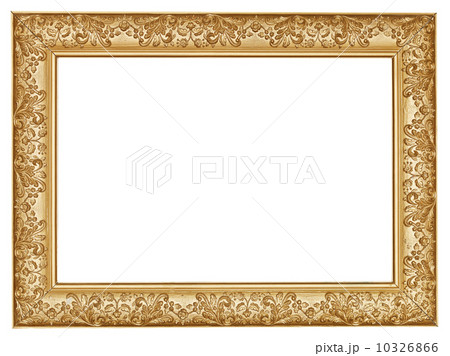 ancient golden carved wide wooden picture frame 10326866