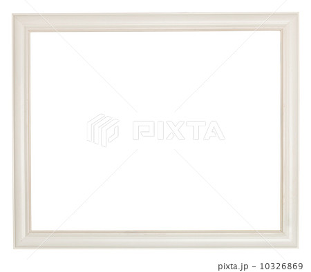 simple white painted wooden picture frame 10326869