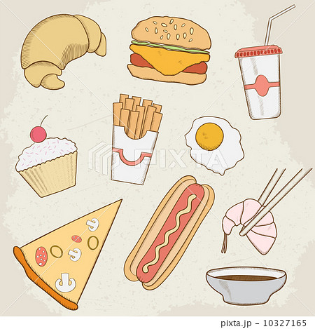 Food and Drink Vector Hand Drawn Icons 10327165
