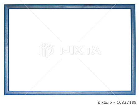 narrow blue wooden picture frame 10327189