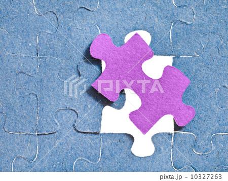 setting the last pink piece of puzzle 10327263