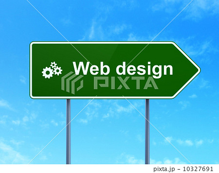 Web development concept: Web Design and Gears on road sign background Web development concept: Web Design and Gears on road sign background 10327691
