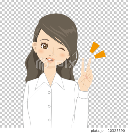 ブラウス Yシャツ Vサイン ブラウス Yシャツ Vサイン 10328890