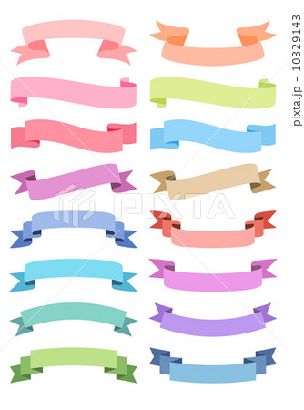 colorful ribbon set, vector design elements 10329143