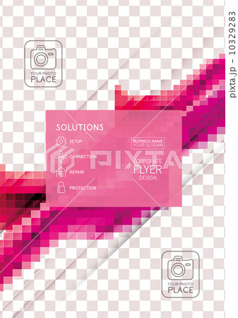 Wave abstract corporate flyer print design 10329283