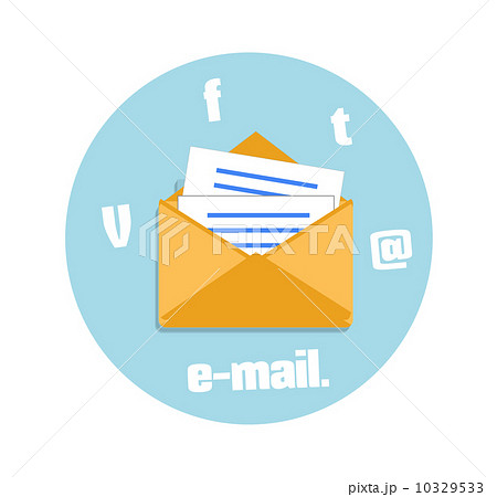 Open envelope with e-mail sign con 10329533