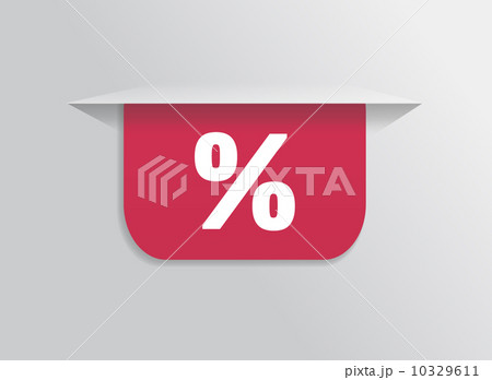 Bookmark, sticker, label, tag with symbol percent 10329611