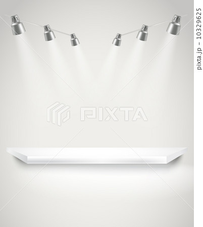 Photorealistic bright stage with spot lights 10329625
