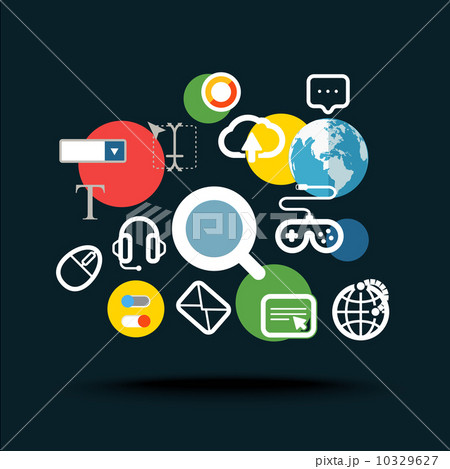 Searching information concept with magnifying glass Searching information concept with magnifying glass 10329627