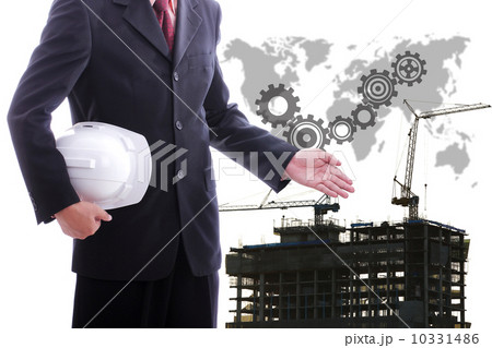 Businessman show case present project constructure Businessman show case present project constructure 10331486