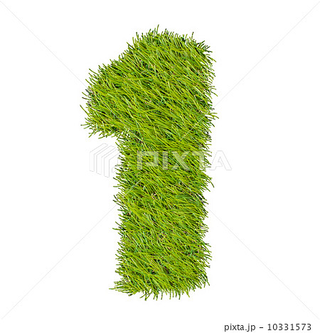 numbers from the green grass, isolated on white 10331573