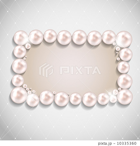 Beauty Pearl Frame Background Vector illustration 10335360