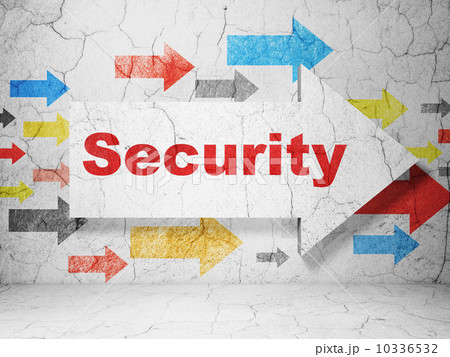 Privacy concept: arrow whis Security on grunge wall background 10336532
