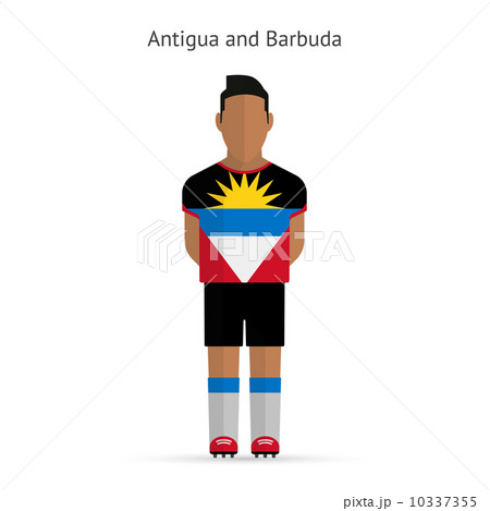 Antigua and Barbuda football player. Soccer uniform. 10337355