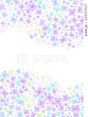 紫陽花のカードのイラスト素材