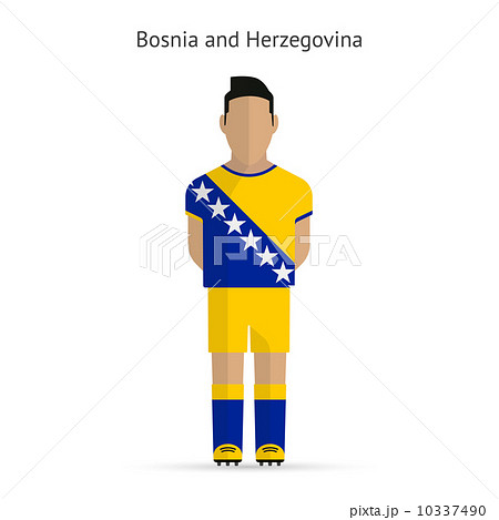Bosnia and Herzegovina football player. Soccer uniform. 10337490