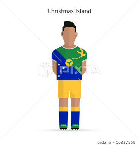 Christmas Island football player. Soccer uniform. 10337559
