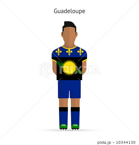 Guadeloupe football player. Soccer uniform. 10344130